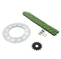 2003-2007 Fits Kawasaki Klx300r 300 R Green O Ring Chain Sprocket Silver 15 47 110l 