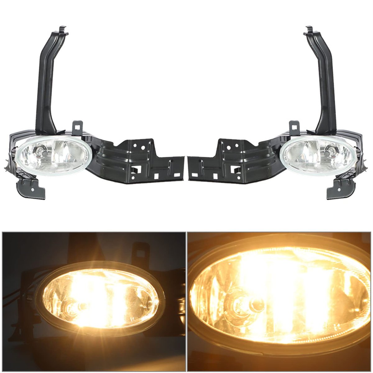 Fog Light Assembly Kit With Bulbs Switch And Wiring For Accord Sedan 2008 2010 2 Piece Set H11 12v 55w Front Left Right Yellow