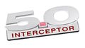 2011-2014 Mustang Gt 5 0 Interceptor Chrome Red Add-on Accent Emblem