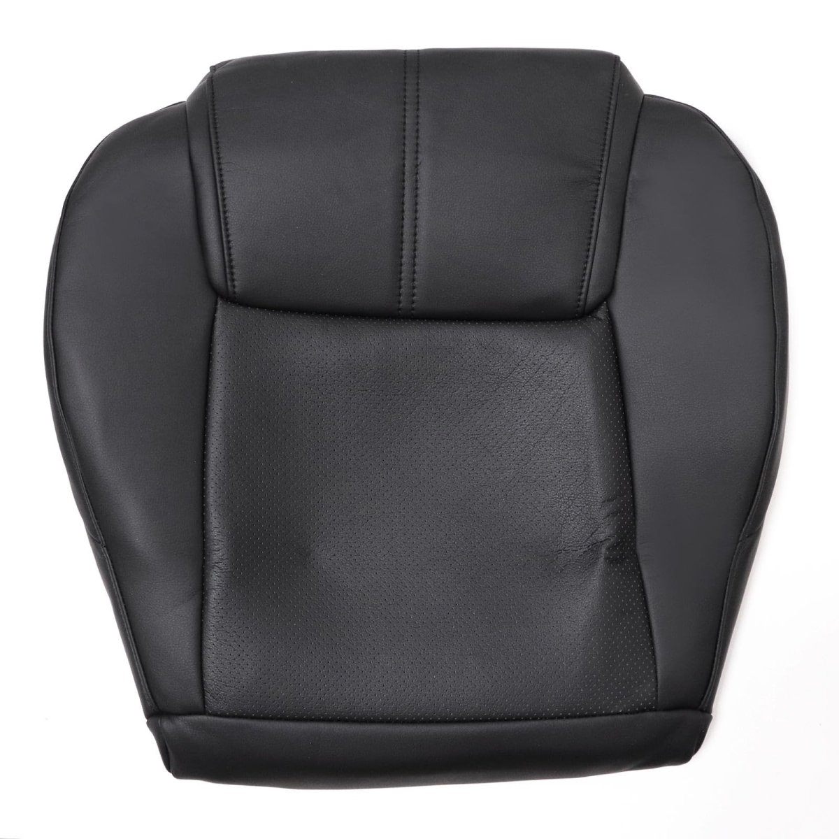 4pcs Front Driver Passenger Bottom Top Lean Back Replacement Leather Seat Covers Perforated Black For Jeep Commander 2006 2007