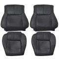 4pcs Front Driver Passenger Bottom Top Lean Back Replacement Leather Seat Covers Perforated Black For Jeep Commander 2006 2007 