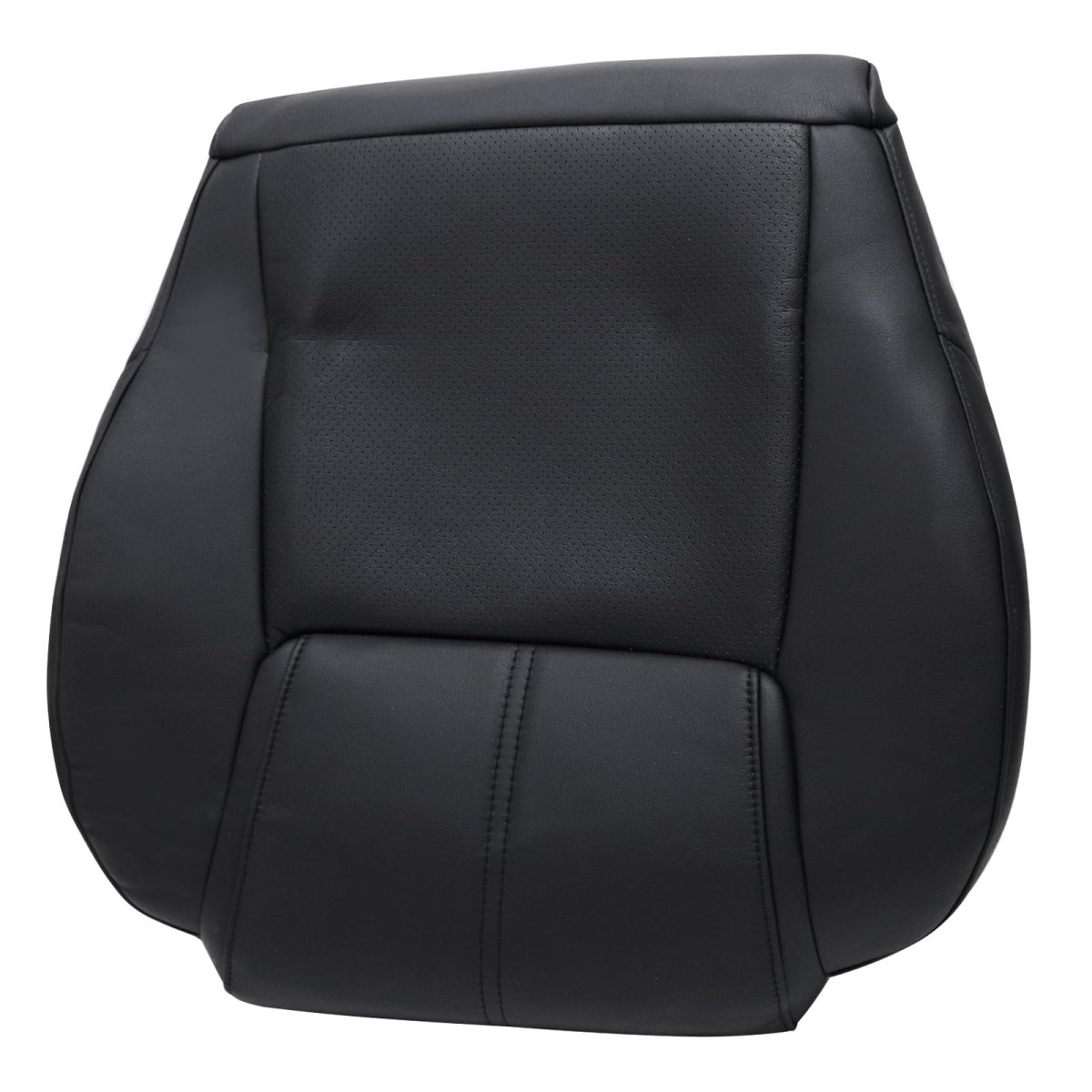 4pcs Front Driver Passenger Bottom Top Lean Back Replacement Leather Seat Covers Perforated Black For Jeep Commander 2006 2007