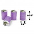 Largemouth Bass Fishing 6 Valve Stem Caps For Tire Rim Wheel Aluminum Purple