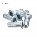 Uxcell M8 Multi-grip Rivet Nuts 10pcs Pre-bulbed Shank Flat Head Threaded Insert Nut Carbon Steel Plus For Construction
