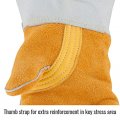 Revco 850l Flame Resistant Nomex Lined Elkskin Stick Welding Gloves L