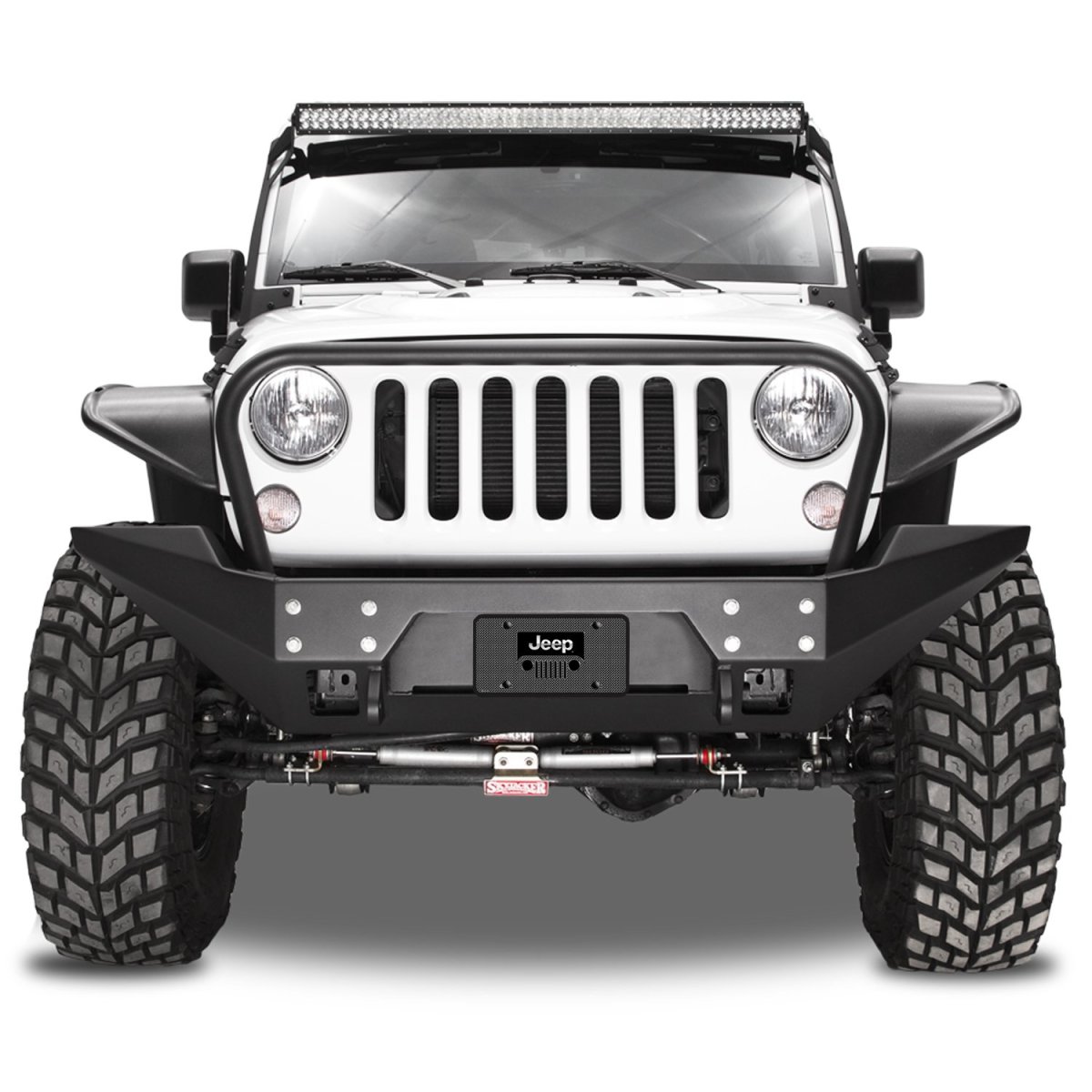 Jeep Grill Logo On Front Mesh Graphic Special Aluminum Metal License Plate Official Licensed