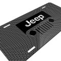 Jeep Grill Logo On Front Mesh Graphic Special Aluminum Metal License Plate Official Licensed