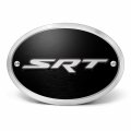 Ipick Image Made For Srt 3d Logo On Black Oval Billet Aluminum 2 Inch Tow Hitch Cover
