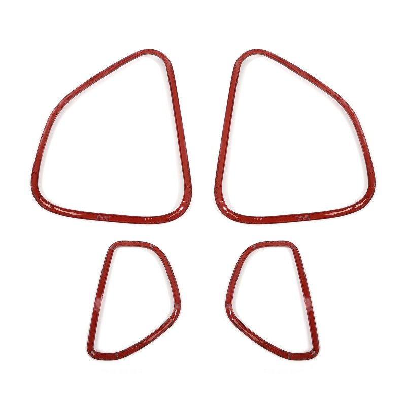 Linskip Audio Door Speaker Rings For Chrysler 300 Dodge Charger 2011-2023 Trim Interior Accessories Red Carbon Fiber