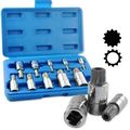 10pc Xzn 12 Point Mm Triple Square Spline Bit Socket Set Tamper Proof New Case 