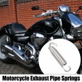 X Autohaux 6 Pcs 58mm 2 28 Muffler Exhaust Pipe Spring For Motorcycle Universal Stainless Steel Silver Tone