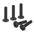 20pcs M4-0 7 X 18mm Flat Round Head Machine Screws 304 Stainless Steel Phillips Drive Full Thread Black Oxide Furniture 