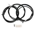 La Choppers Black Vinyl-coated Stainless Steel Brake Line Kit 12-14in Ape Hangers La-8052b13b 