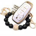 Car Key Fob Shell Cover Protective Case With Wristlet For Ford F150 F250 Fusion Edge Explorer Mustang Lincoln Mkz Mkc 2013 2017 