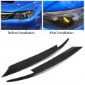 Headlight Eyelids Trim 2pcs Car Carbon Fiber Eyebrows Styling Sticker For Subaru Impreza Wrx Sti 2008-2011