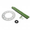 Kawasaki Kx125 125 Green O Ring Chain Sprocket Silver 12 48 112l