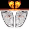 Pair Corner Lights For 1998-2004 Toyota Land Cruiser Front Parking Lamp Assembly Clear Lens Replacement 81520-60350 81510-60480 