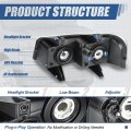 Auto Dynasty Factory Style Halogen Headlight Assembly Compatible With Chevy Express Gmc Savana 1500 2500 3500 4500 2003-2023