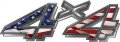 Weston Ink Reflective 4x4 Chevy Gmc Truck Style Bedside Sticker Set Decal Kit With American Flag 