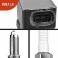 A-premium Set Of 4 Ignition Coil Pack And Iridium Spark Plugs Compatible With Toyota Camry 2018-2020 Rav4 2019 Highlander 2020