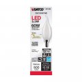Satco 6pk 5 5w Ca10 Led 3000k Candelabra Base Frosted Dimmable 60w Equiv