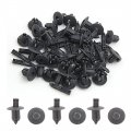 Uxcell 30pcs 8mm Hole Plastic Push Type Rivet Fastener Door Bumper Pin Clips Gray