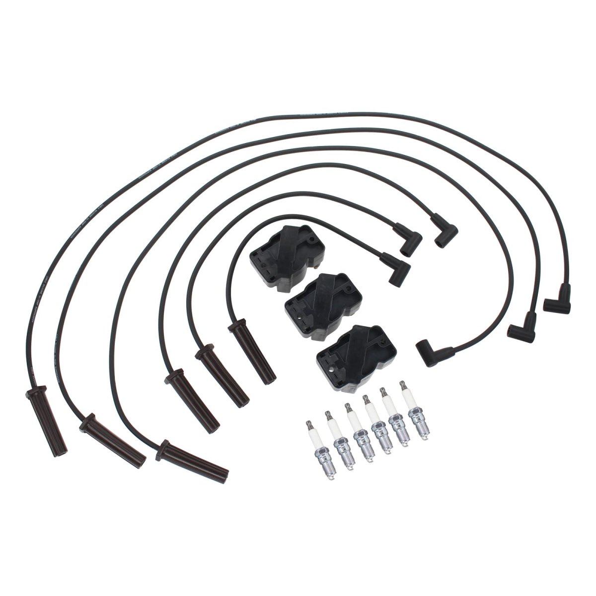 Ignition Coil And Spark Plug Wire Set For Buick Allure 2005-2009