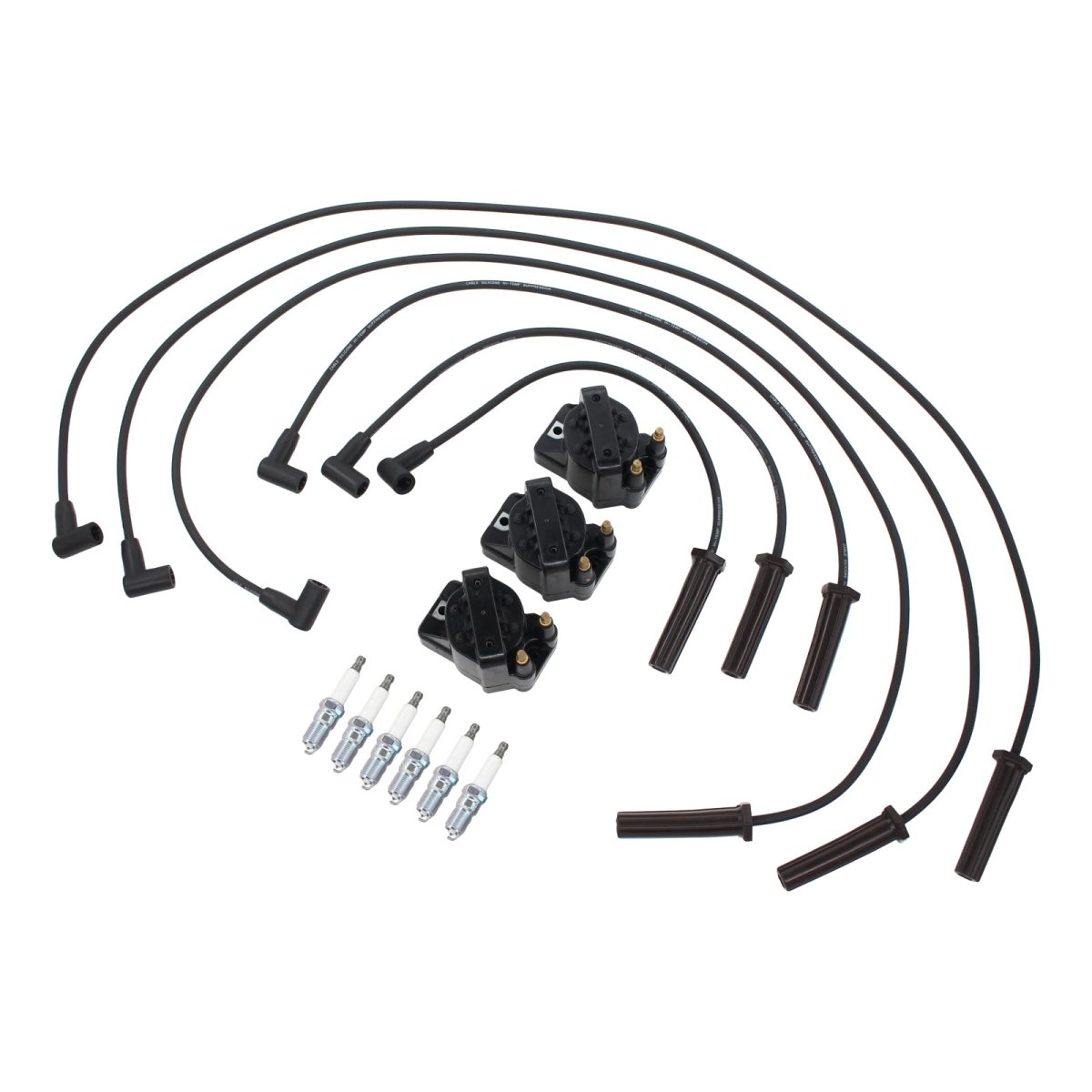 Ignition Coil And Spark Plug Wire Set For Buick Allure 2005-2009