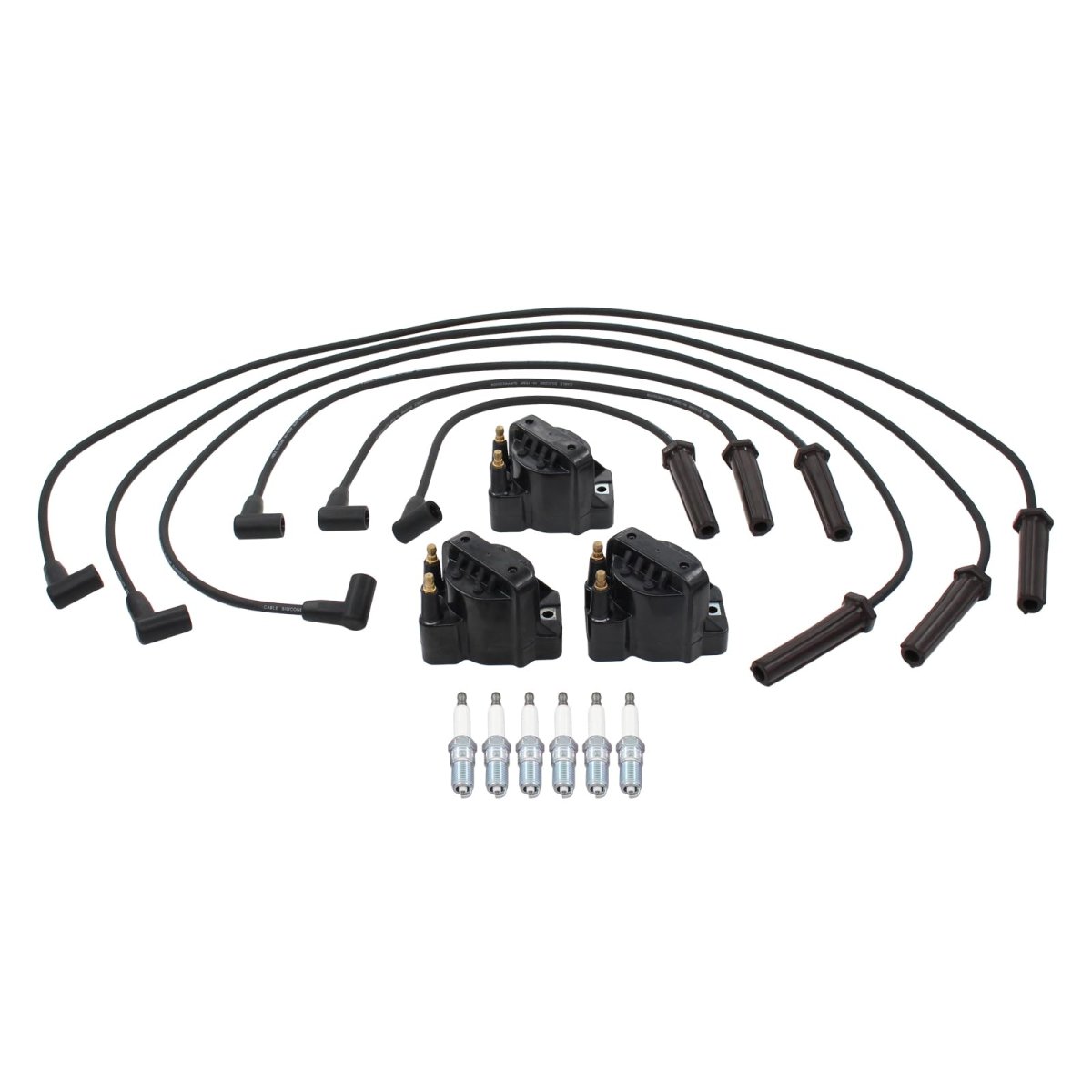 Ignition Coil And Spark Plug Wire Set For Buick Allure 2005-2009