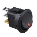 E Support 12v 16a Car Auto Boat Red Led Light Lamp 19mm Round Dot Push Button Rocker Toggle Switch On Off Spst 3 Pin Control