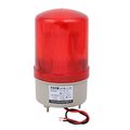 Uxcella Industrial 105-110db Buzzer Siren Ac 110v Red Led Warning Light Signal Tower Lamp