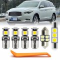 13pcs White Led Interior Lights Bulb Kit For 2012-2020 Infiniti Jx35 Qx60 Map Cargo Personal Footwell Door Step Vanity Mirror