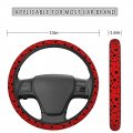 Dujiea Polka Dot Ladybug Elastic Stretch Steering Wheel Cover Anti-slip And Durable Car Accessories For Women Men 15 Inch