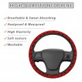 Dujiea Polka Dot Ladybug Elastic Stretch Steering Wheel Cover Anti-slip And Durable Car Accessories For Women Men 15 Inch