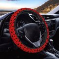 Dujiea Polka Dot Ladybug Elastic Stretch Steering Wheel Cover Anti-slip And Durable Car Accessories For Women Men 15 Inch