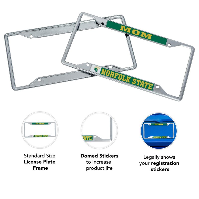 Desert Cactus Norfolk State University Metal License Plate Frame For Front Or Back Of Car Officially Licensed Mom 