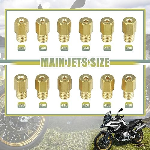 12pcs Carburetor Main Jets Kit For Vm20 Vm22 Vm38 Tm24 Tm38 Tmx Dirt Bike Pit Motorcycle Accessories Parts Atv 330 340 350 360