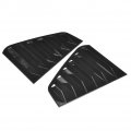 Qiilu Side Vent Window Scoop Louver Trim 1 Pair Of Car Modification Fit For R Mk7 Mk7 5 2013-2020 Bright Black