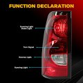 Ecotric Tail Lights Compatible With 2003-2006 Chevy Silverado Pickup Truck 2007 Classic Rear Taillights Driver Side Brake