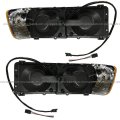 Headlight With Amber Led Turn Signal Light And Chrome Bezel Back Housing Base Driver Passenger Side Fit 1989-2003 Freightliner