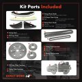 A-premium Engine Timing Chain Kit W Tensioner Sprocket Guide Fits Dohc 4cyl 2 4ll Compatible With Hyundai Sonata 2006-2007 Kia