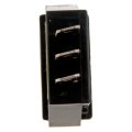 Rocker Switch Plastic Housing Blue 20 A Amperage Rating Illuminated Single Pole Type