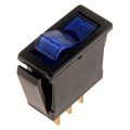 Rocker Switch Plastic Housing Blue 20 A Amperage Rating Illuminated Single Pole Type 