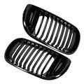 Matte Black Euro Front Upper Kidney Grille For 02 03 04 05 Bmw E46 Series 320 325 330 4tte