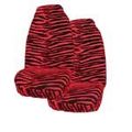 2 Animal Print Front Cover For Suv Truck Seat With Armrest Zebra Red 