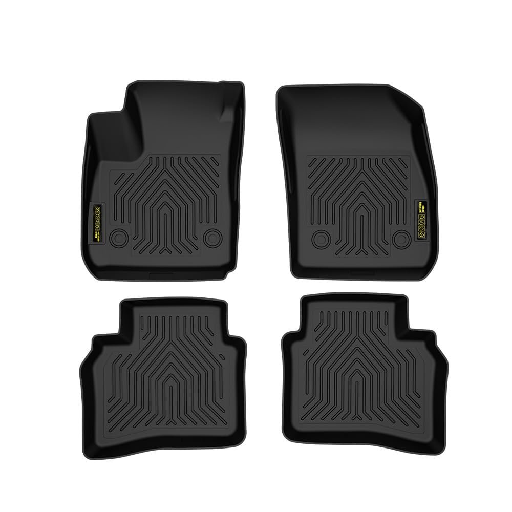 Tpe All Weather Floor Mats For Buick Envision 2021 2022 2023 4 Piece Set Including 1st 2nd Row And 3rd Cargo Liners Black Non