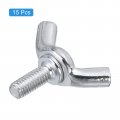 Uxcell 15pcs M4x10mm Wing Butterfly Screws Bolts Bolt Thumb Hand Carbon Steel