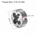 Uxcell Round Die Stock Handle Wrench Set 7 16-14 Unc Threading And 38mm 1-1 2 Holder Fits 26mm-38mm Od M12-m16 Adjustable For