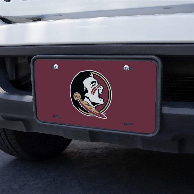 Florida State University Logo Novelty Metal Vanity License Plate 6 In X 12 Uv And Water Resistant Aluminum For North American