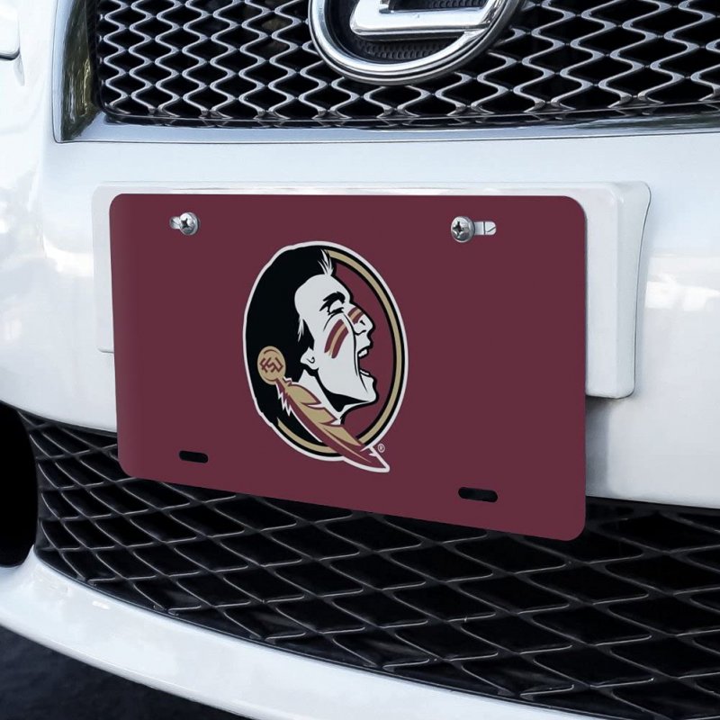 Florida State University Logo Novelty Metal Vanity License Plate 6 In X 12 Uv And Water Resistant Aluminum For North American